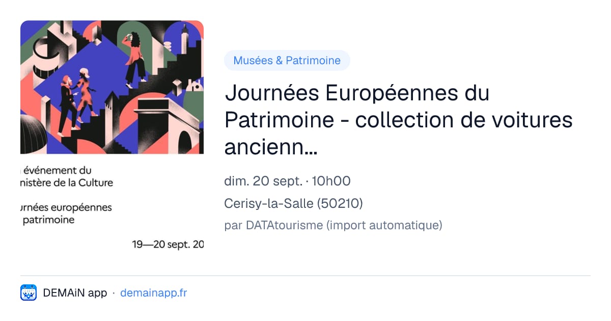 Journées Européennes du Patrimoine - collection de voitures anciennes chez Deshayes — Cerisy-la-Salle