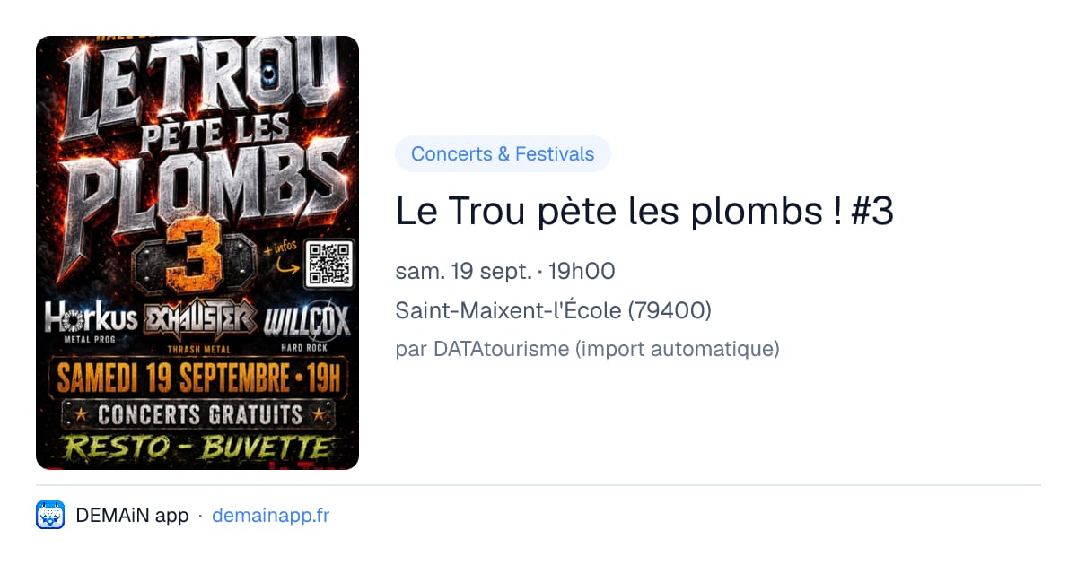 Le Trou pète les plombs ! #3 — Saint-Maixent-l'École