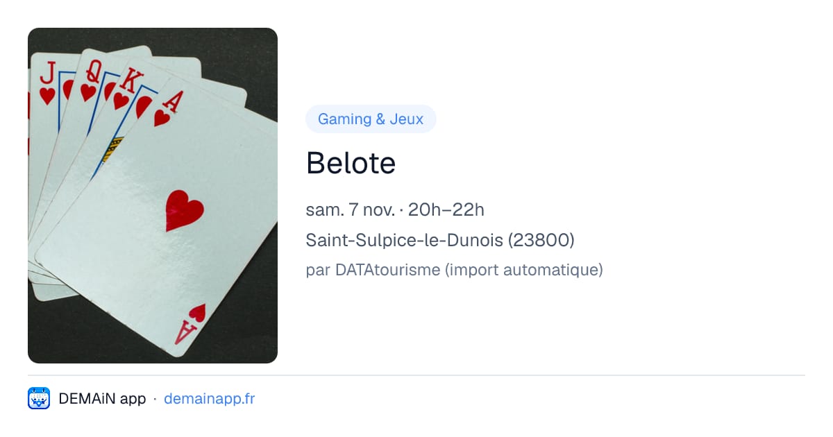 Belote — Saint-Sulpice-le-Dunois