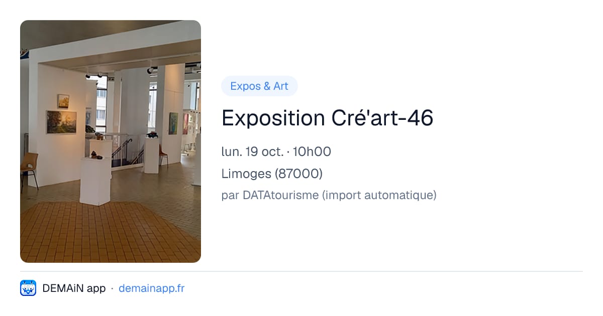 Exposition Cré'art-46 — Limoges
