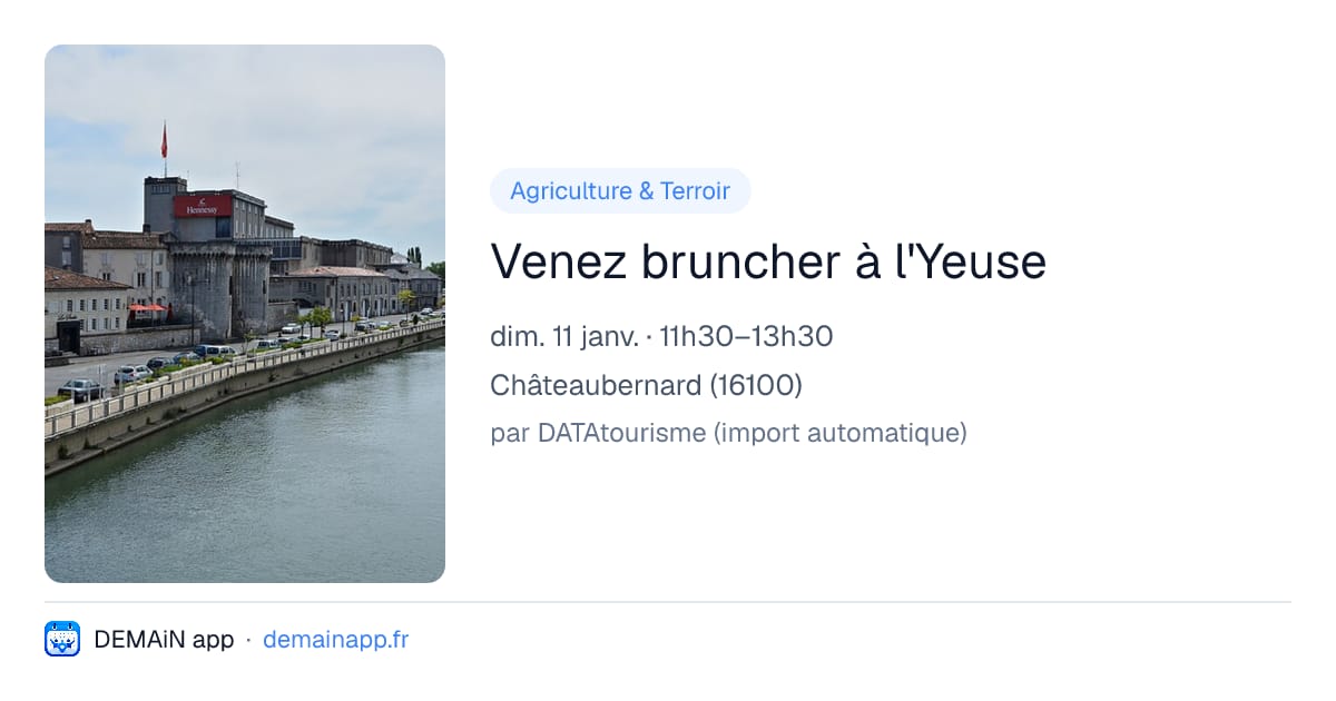 Venez bruncher à l'Yeuse — Châteaubernard