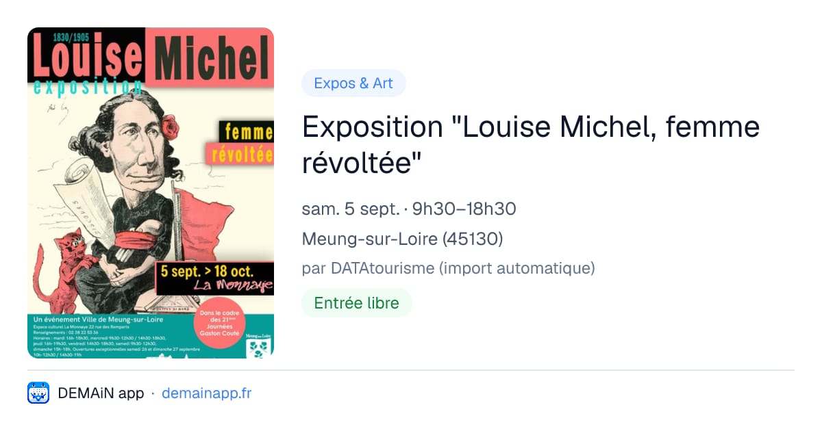 Exposition "Louise Michel, femme révoltée" — Meung-sur-Loire