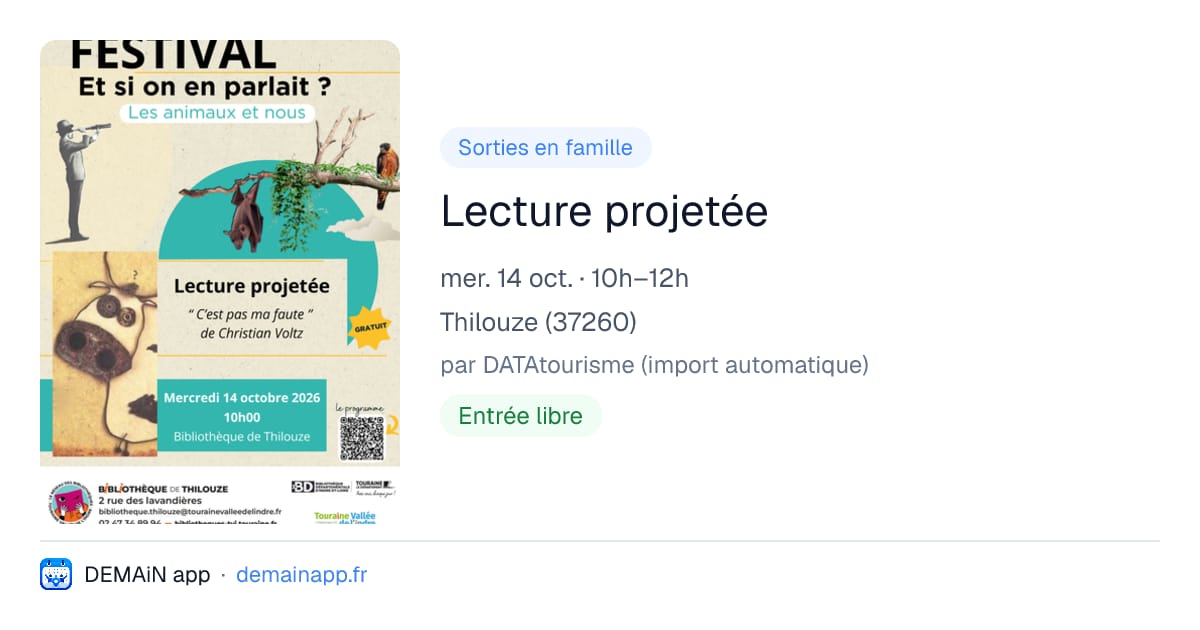 Lecture projetée — Thilouze