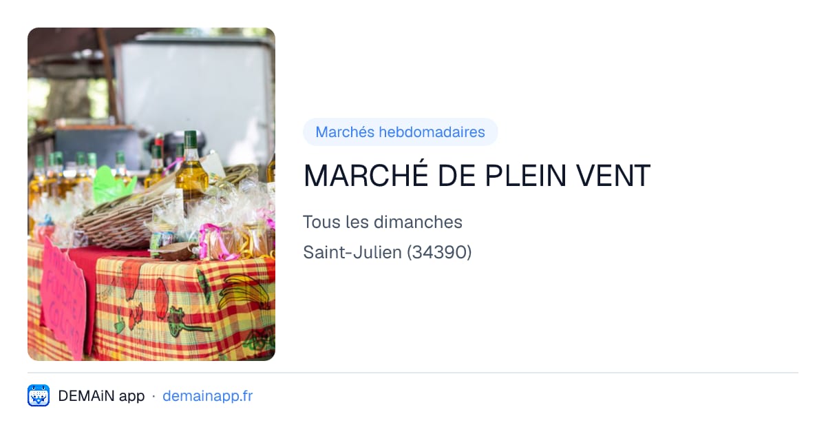 MARCHÉ DE PLEIN VENT — Saint-Julien