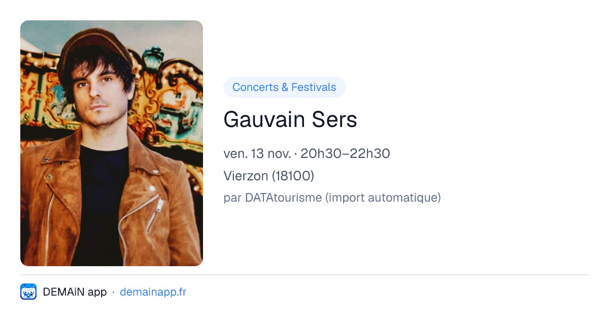 Gauvain Sers — Vierzon