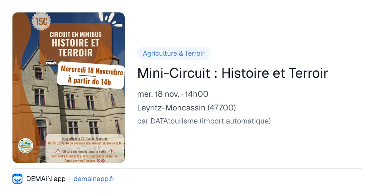 Mini-Circuit : Histoire et Terroir — Leyritz-Moncassin