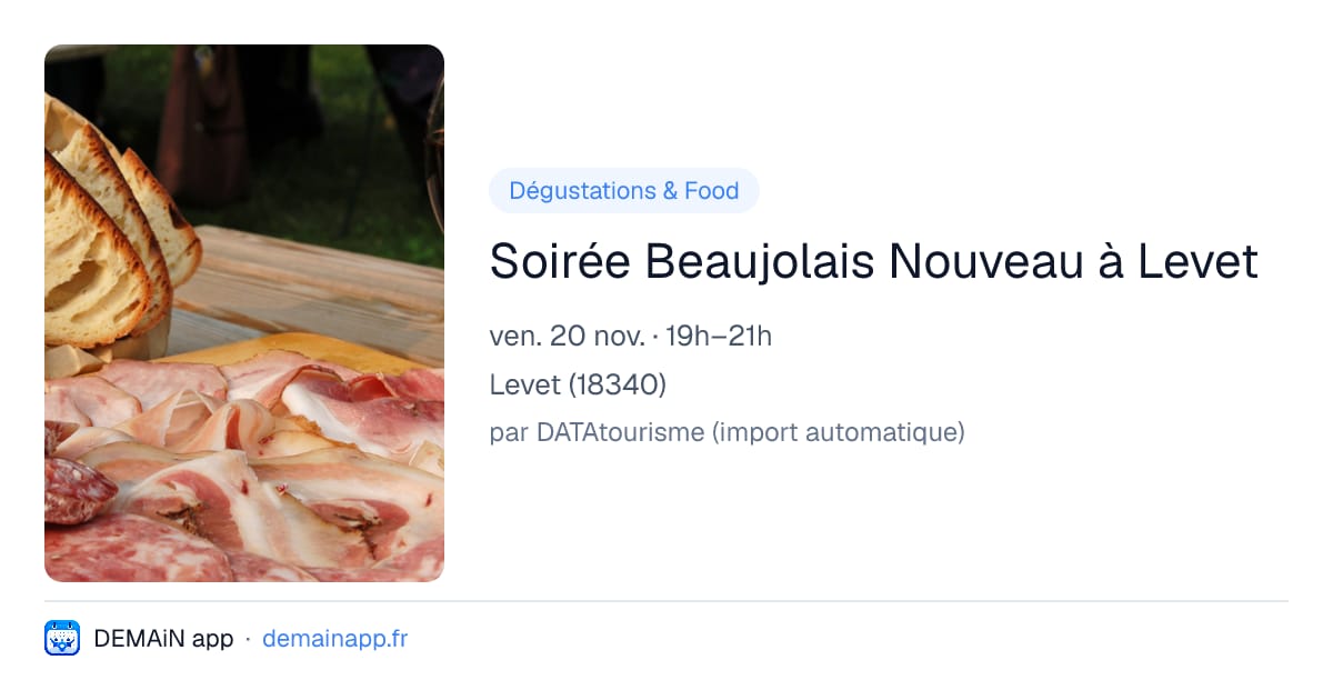 Soirée Beaujolais Nouveau à Levet — Levet