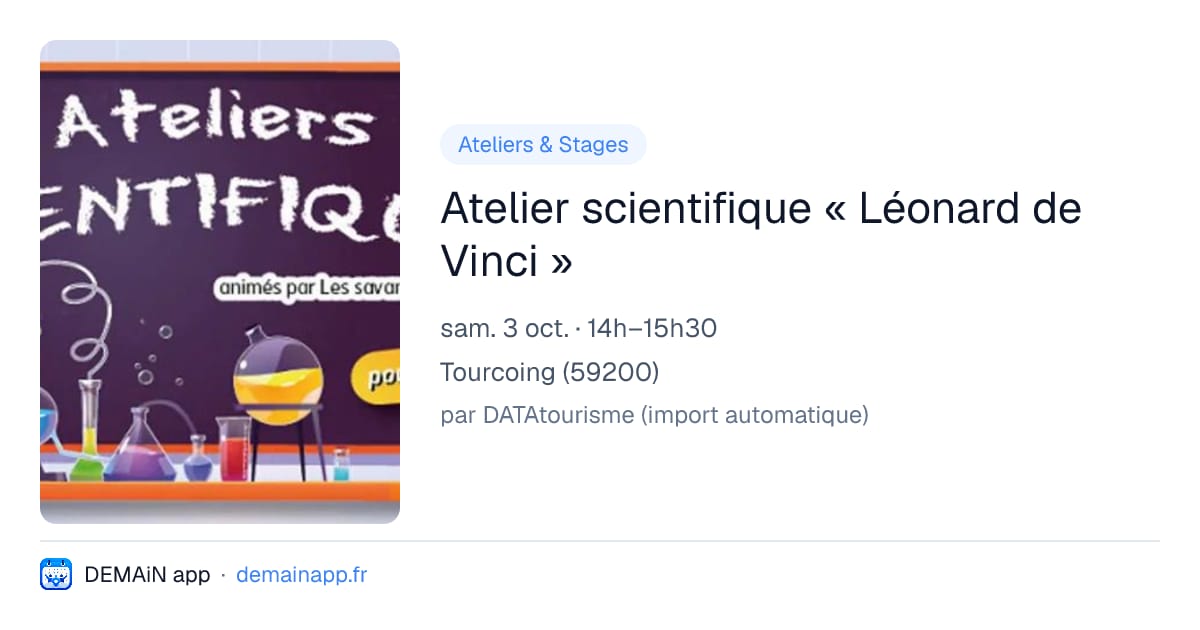 Atelier scientifique « Léonard de Vinci » — Tourcoing
