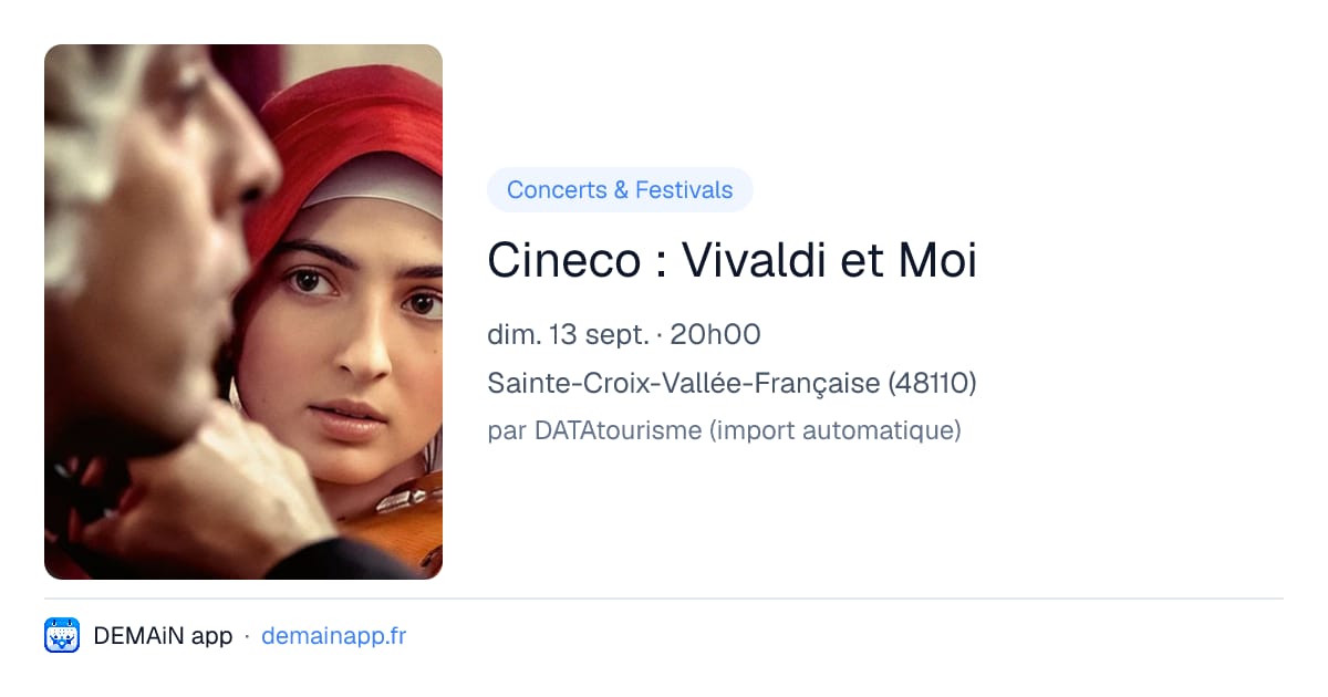 Cineco : Vivaldi et Moi — Sainte-Croix-Vallée-Française