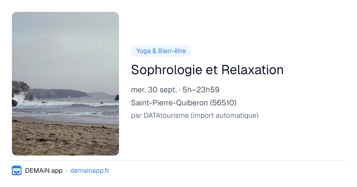 Sophrologie et Relaxation — Saint-Pierre-Quiberon