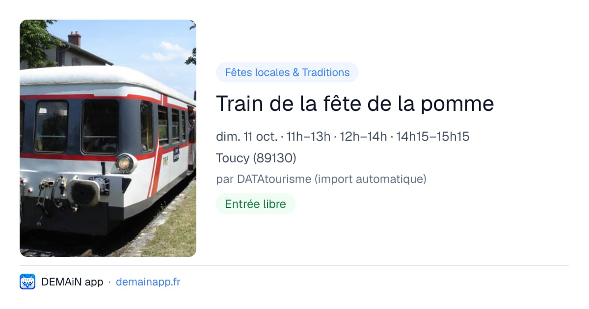 Train de la fête de la pomme — Toucy