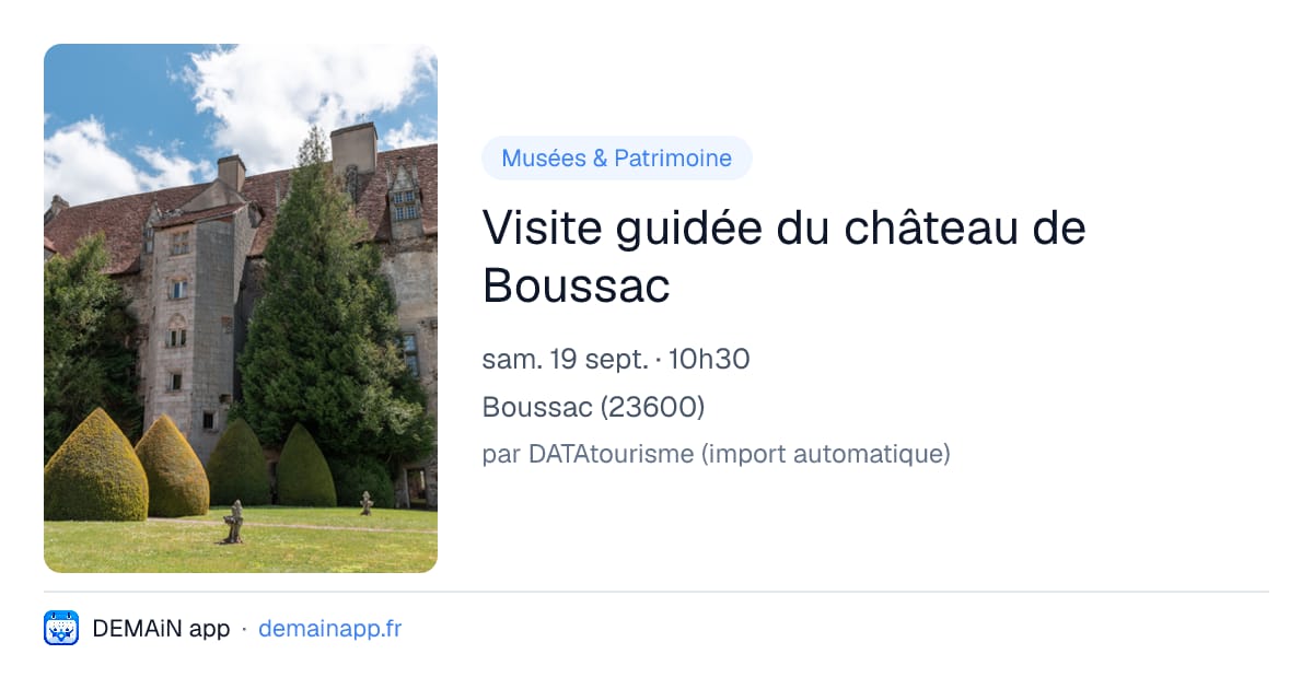 Visite guidée du château de Boussac — Boussac