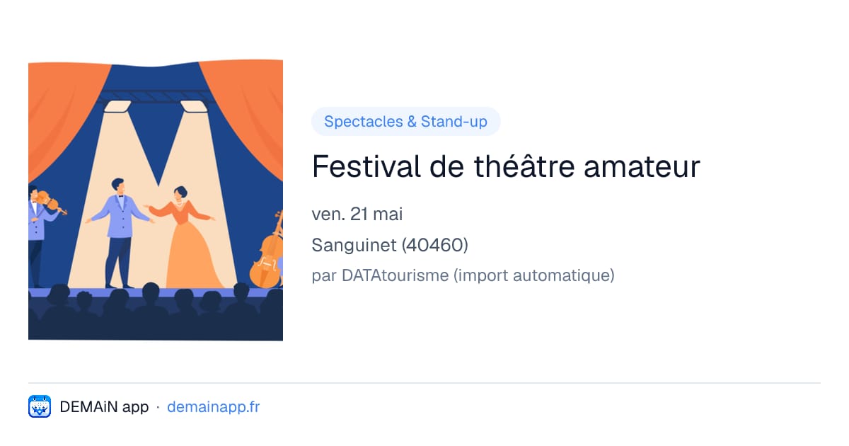Festival de théâtre amateur — Sanguinet