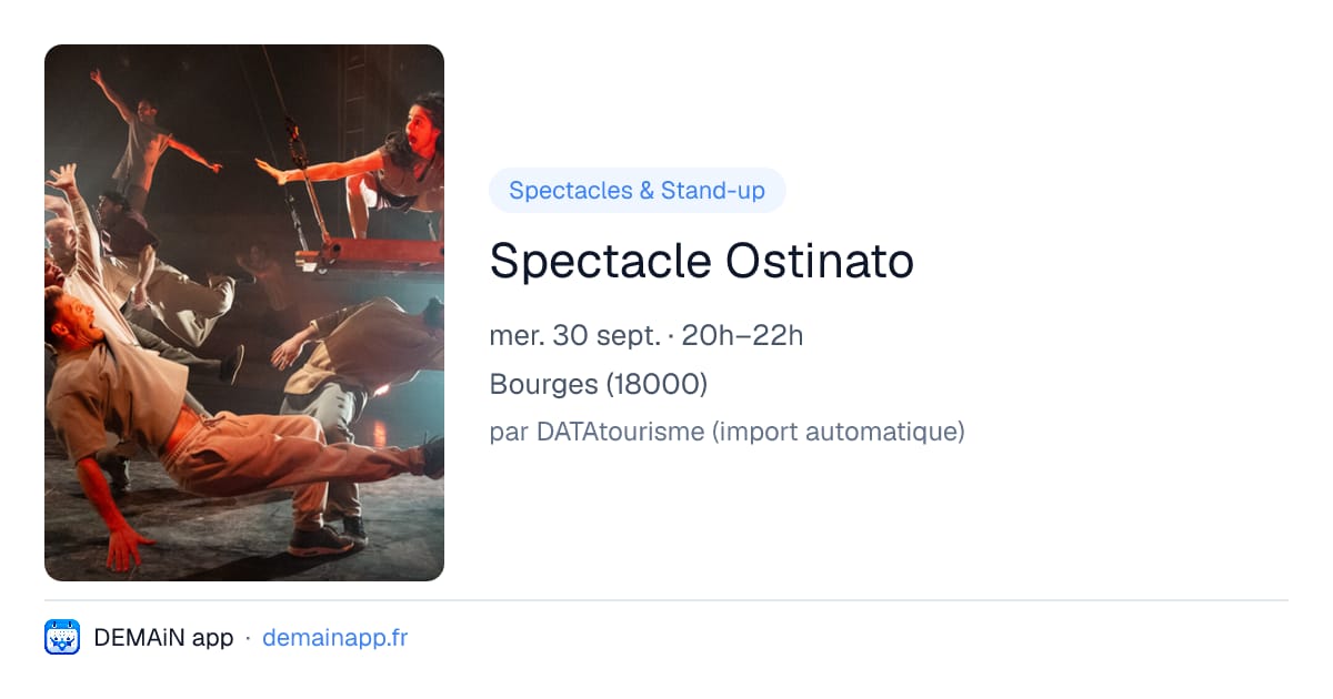 Spectacle Ostinato — Bourges