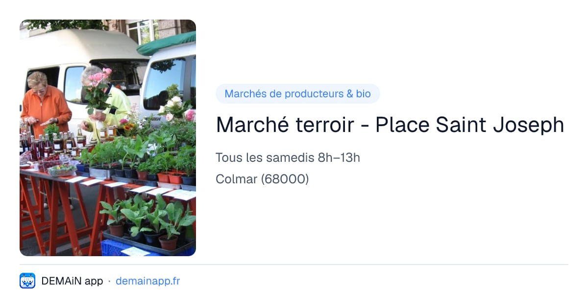 Marché terroir - Place Saint Joseph — Colmar