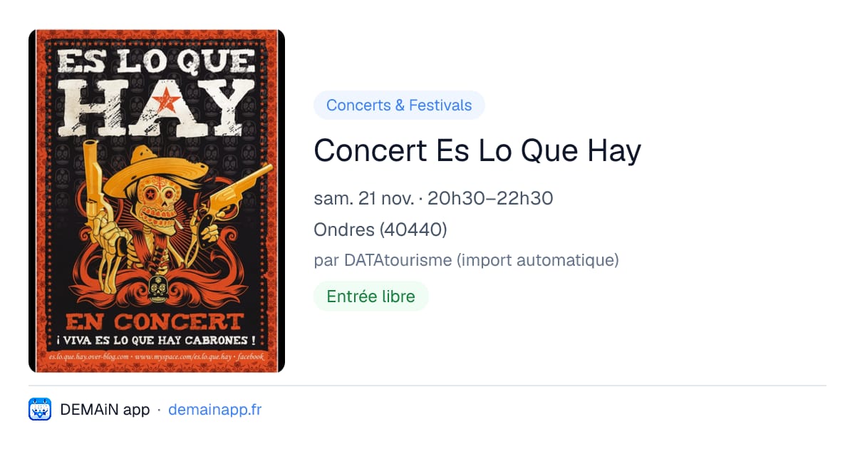 Concert Es Lo Que Hay — Ondres