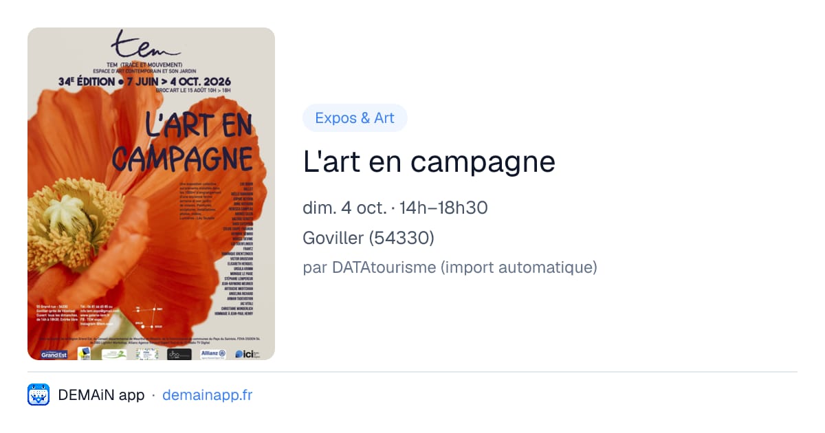 L'art en campagne — Goviller