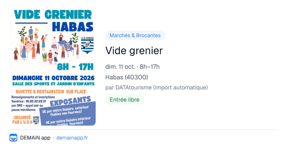 Vide grenier — Habas