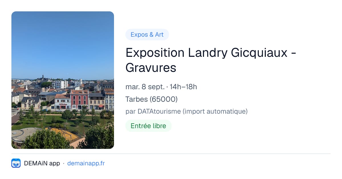 Exposition Landry Gicquiaux - Gravures — Tarbes