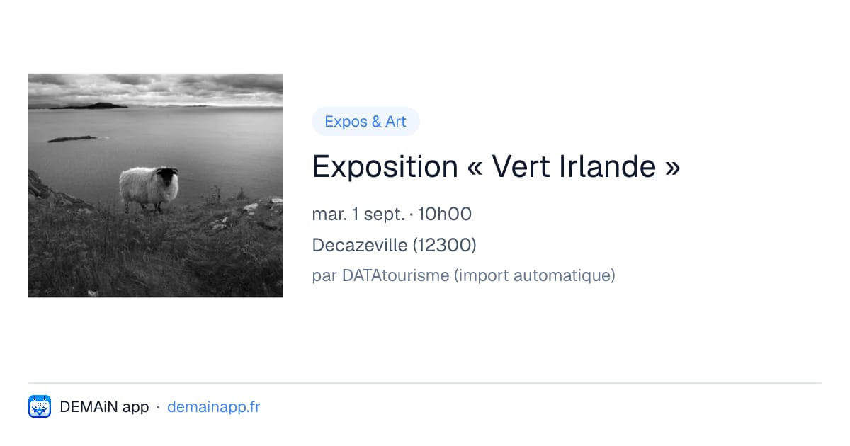 Exposition « Vert Irlande » — Decazeville