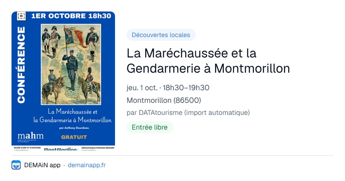 La Maréchaussée et la Gendarmerie à Montmorillon — Montmorillon