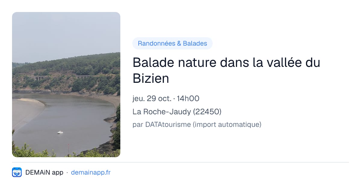 Balade nature dans la vallée du Bizien — La Roche-Jaudy