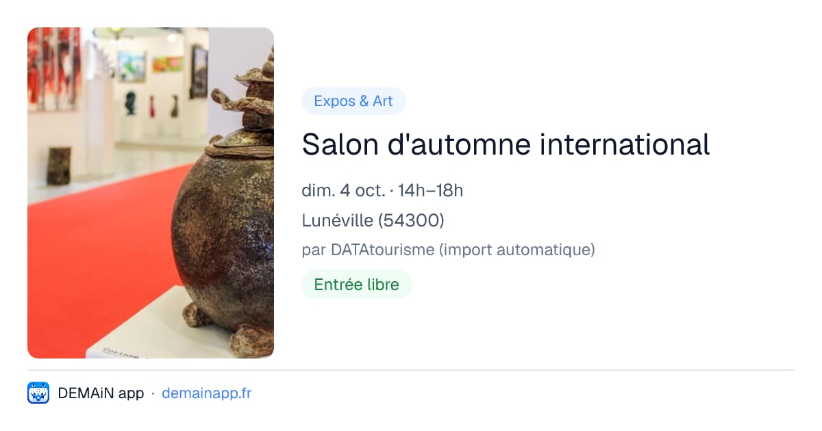 Salon d'automne international — Lunéville