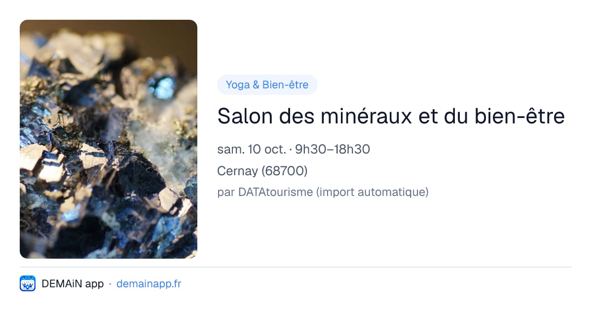 Salon des minéraux et du bien-être — Cernay