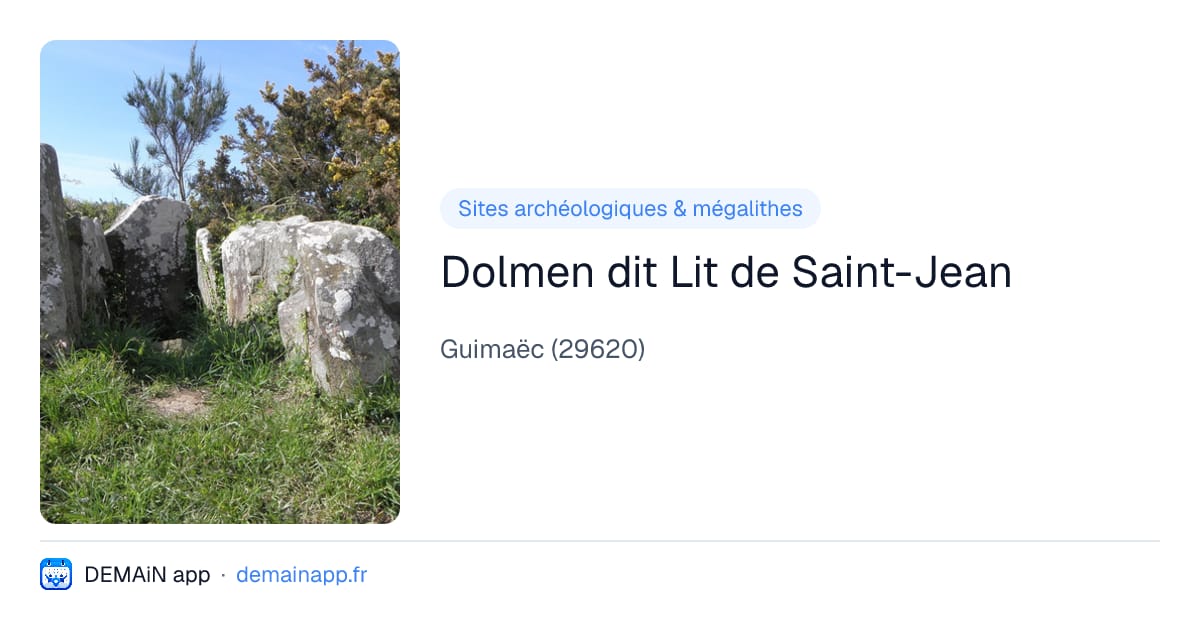 Dolmen dit Lit de Saint-Jean — Guimaëc