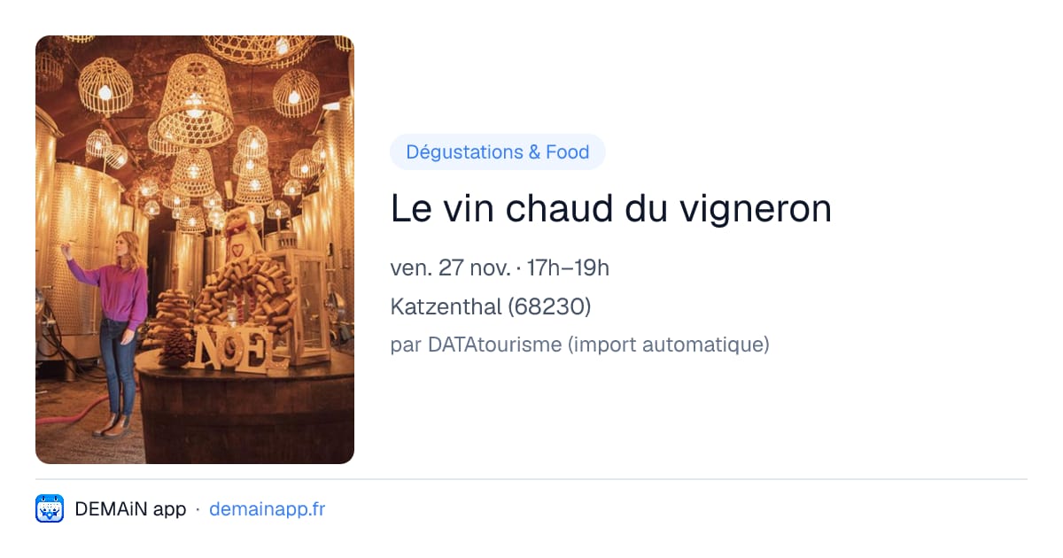 Le vin chaud du vigneron — Katzenthal