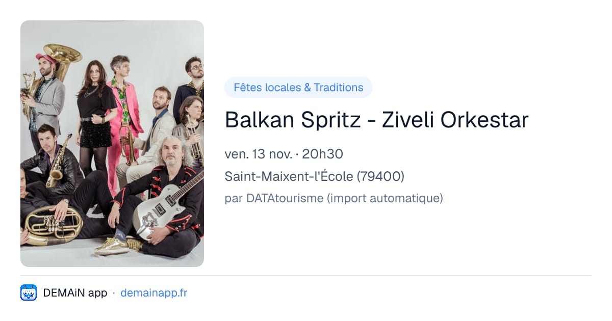 Balkan Spritz - Ziveli Orkestar — Saint-Maixent-l'École