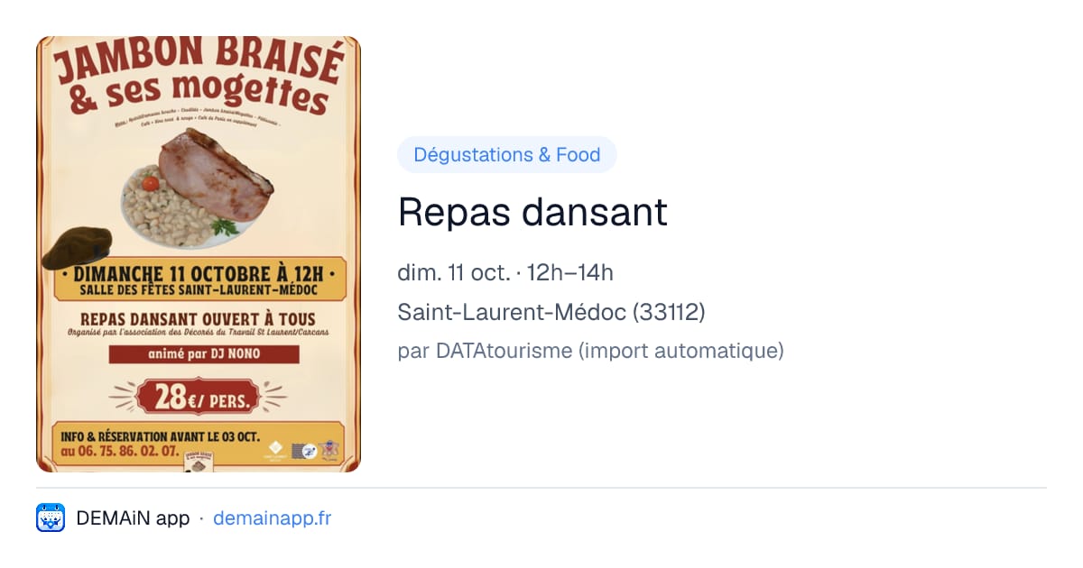 Repas dansant — Saint-Laurent-Médoc