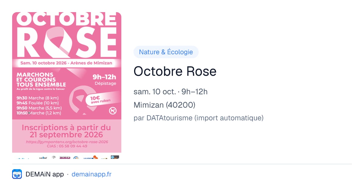 Octobre Rose — Mimizan