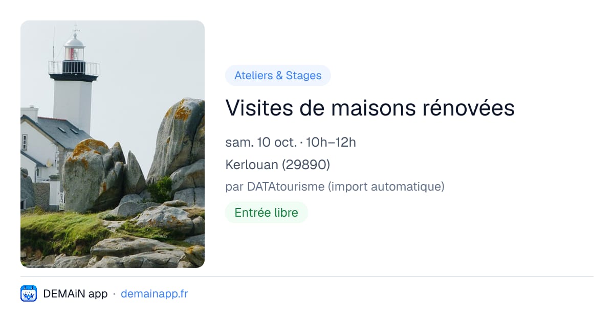 Visites de maisons rénovées — Kerlouan