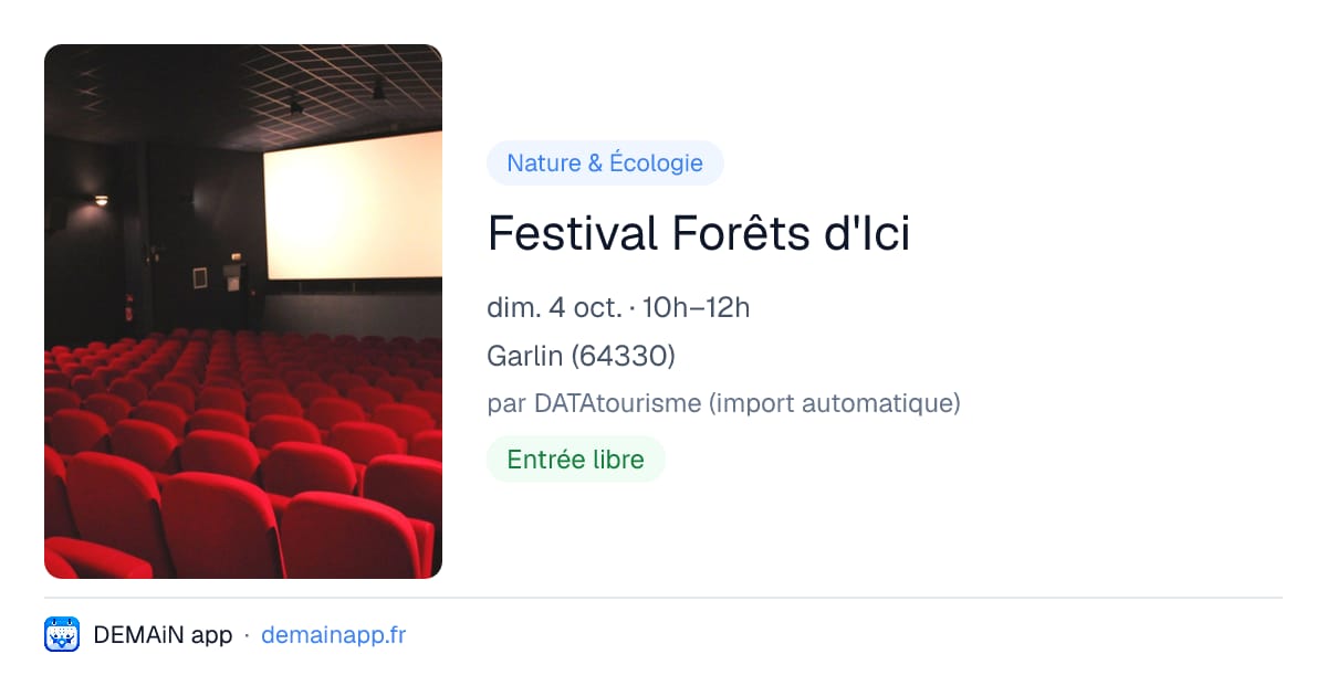 Festival Forêts d'Ici — Garlin