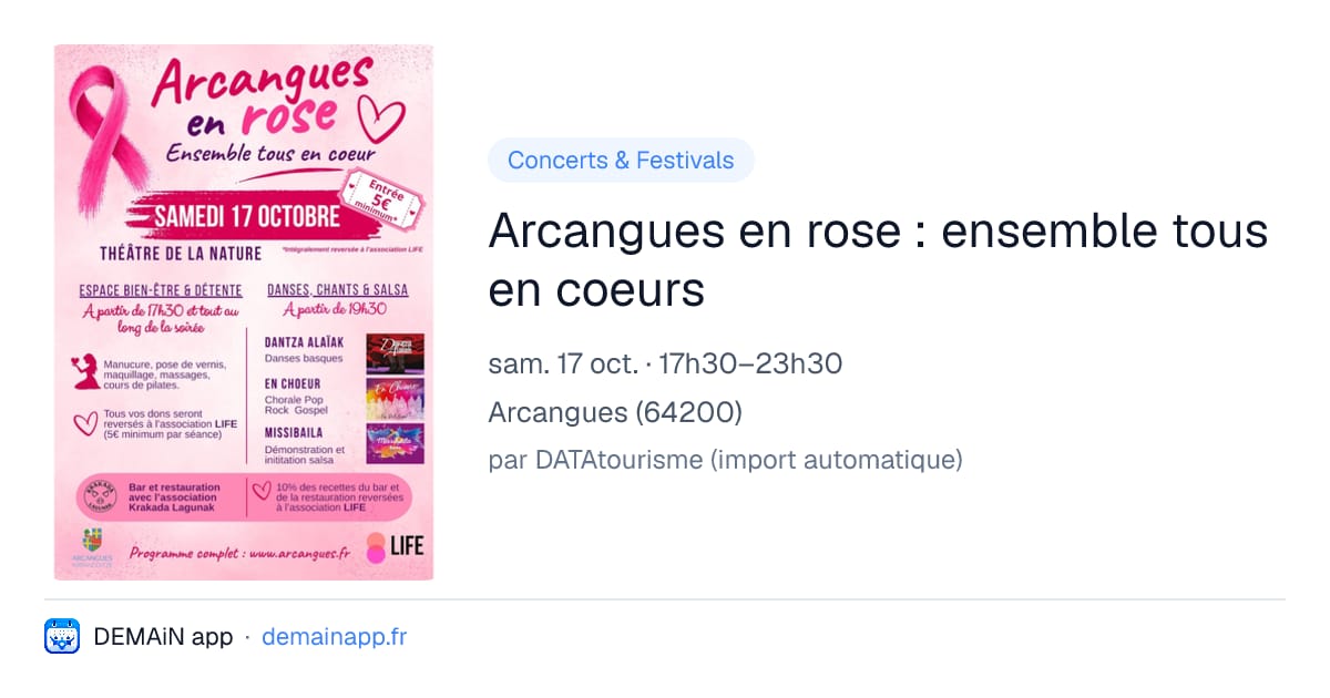 Arcangues en rose : ensemble tous en coeurs — Arcangues