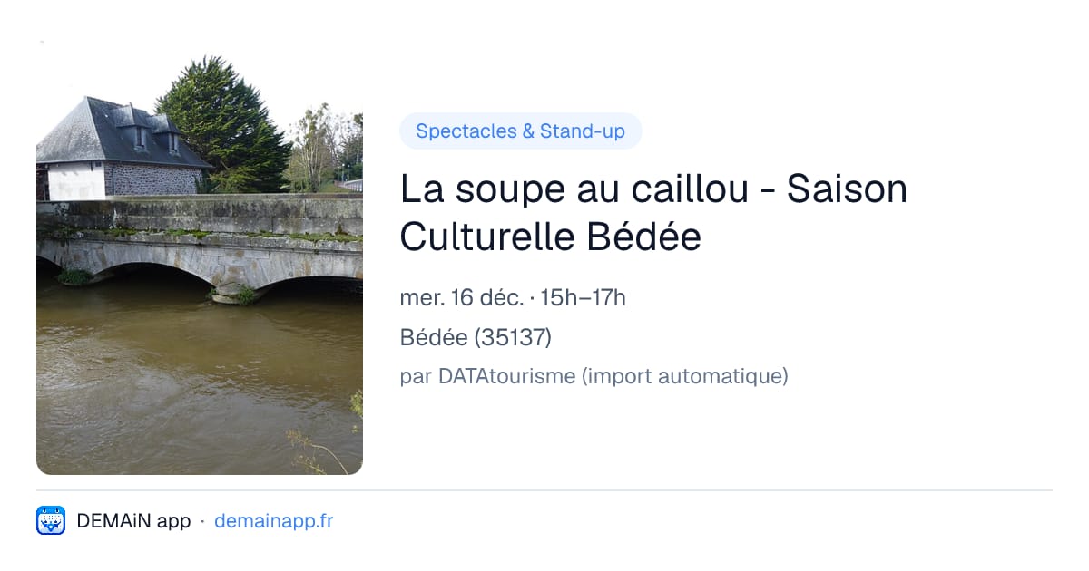 La soupe au caillou - Saison Culturelle Bédée — Bédée