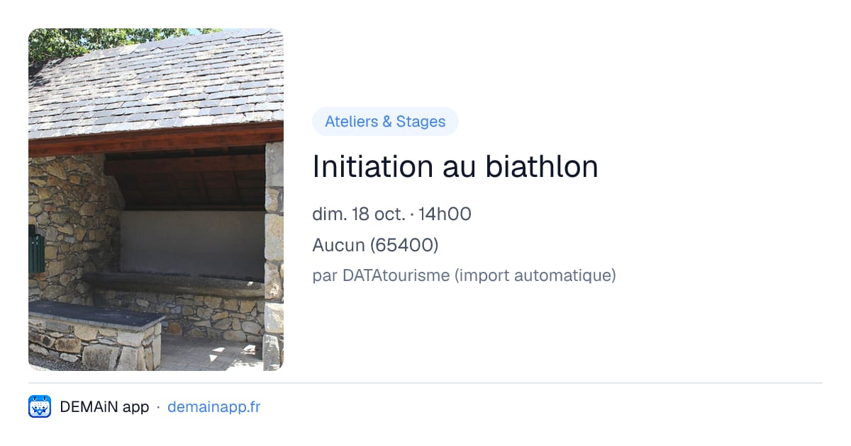 Initiation au biathlon — Aucun