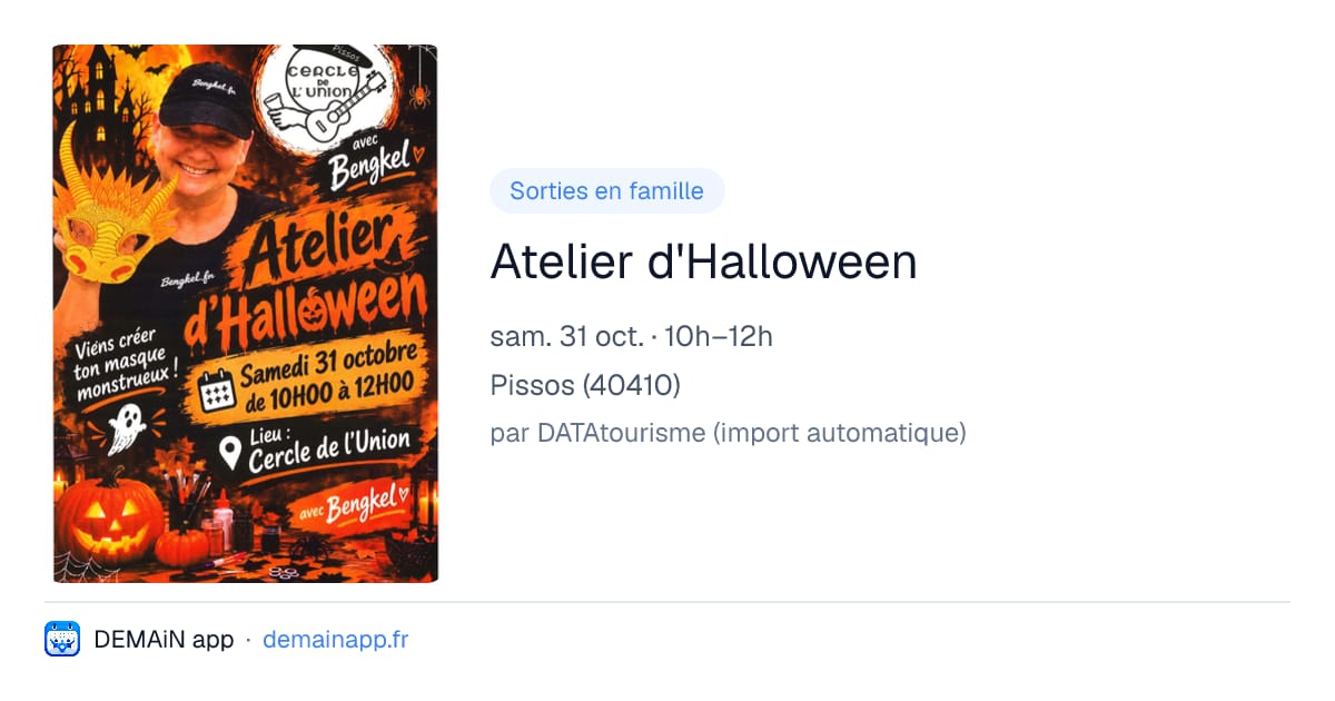 Atelier d'Halloween — Pissos