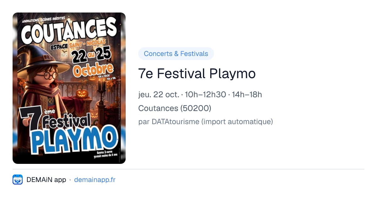 7e Festival Playmo — Coutances