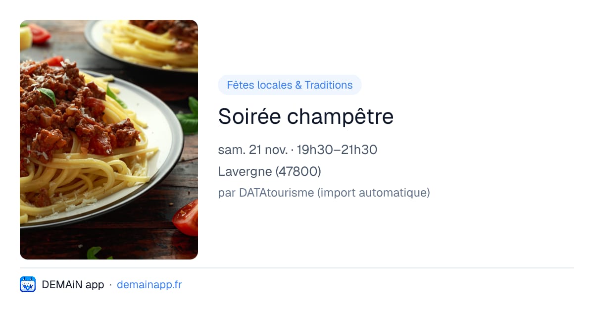 Soirée champêtre — Lavergne