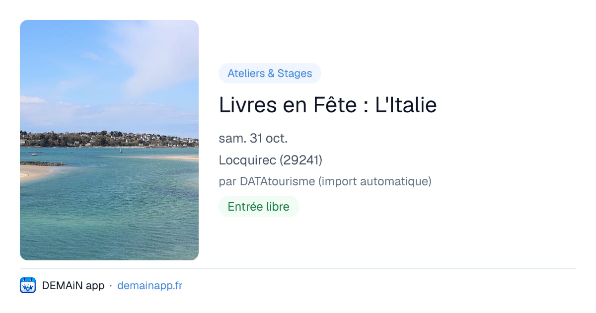 Livres en Fête : L'Italie — Locquirec