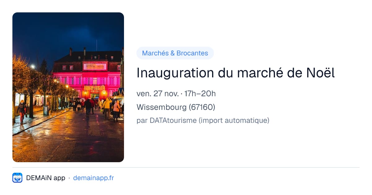 Inauguration du marché de Noël — Wissembourg