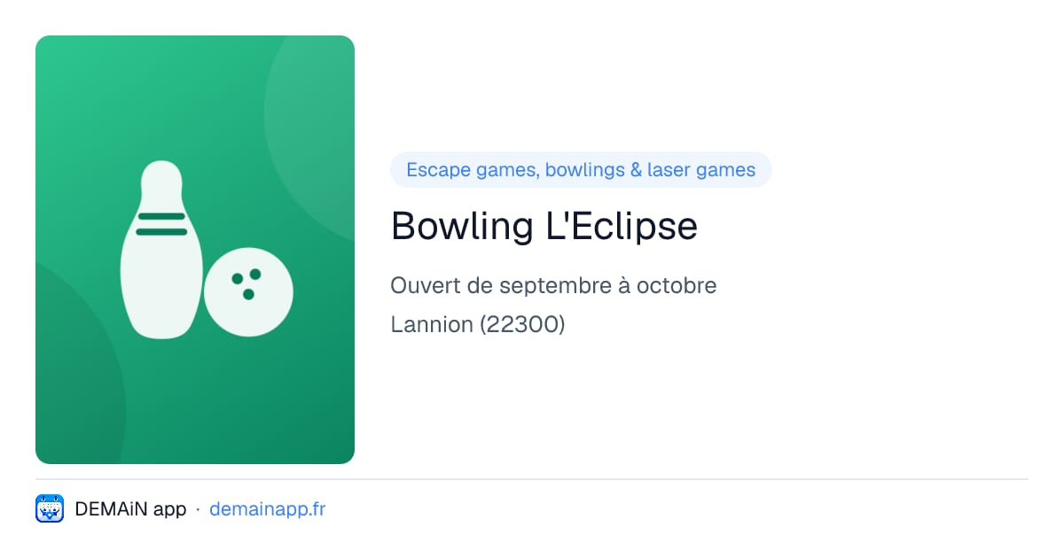 Bowling L'Eclipse — Lannion