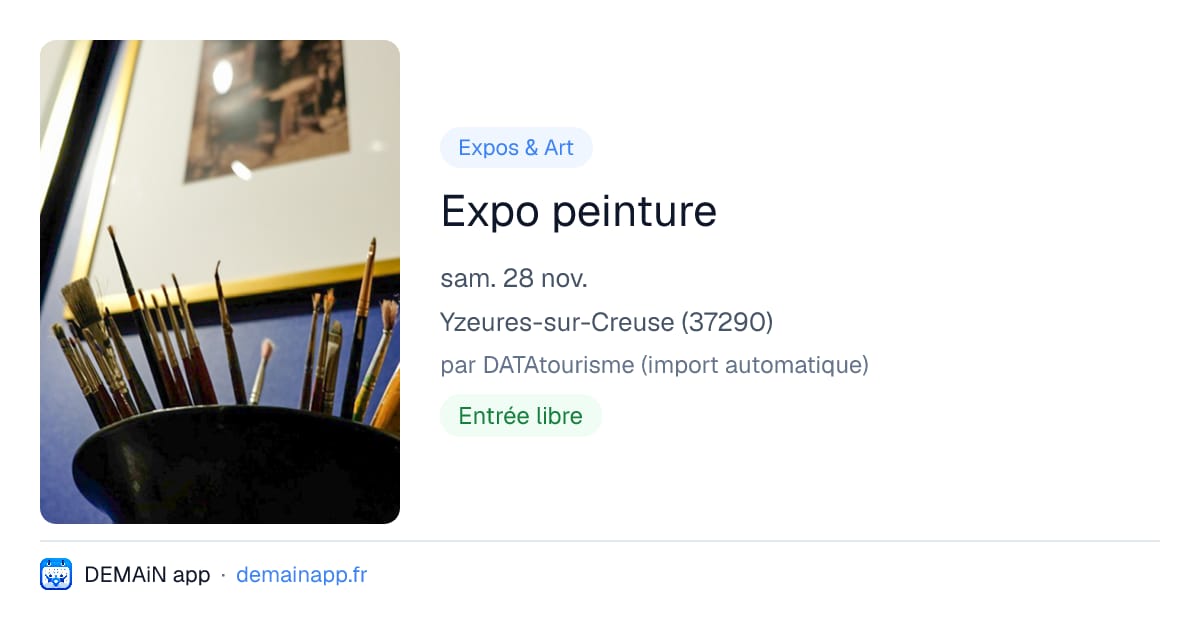 Expo peinture — Yzeures-sur-Creuse