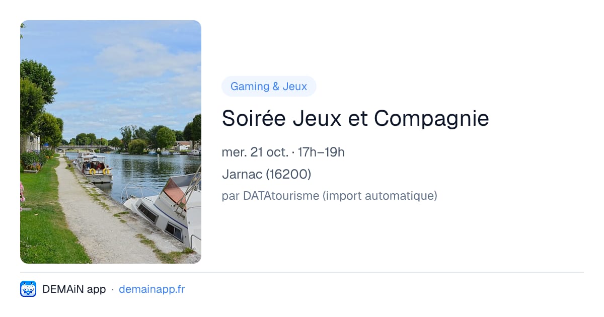 Soirée Jeux et Compagnie — Jarnac