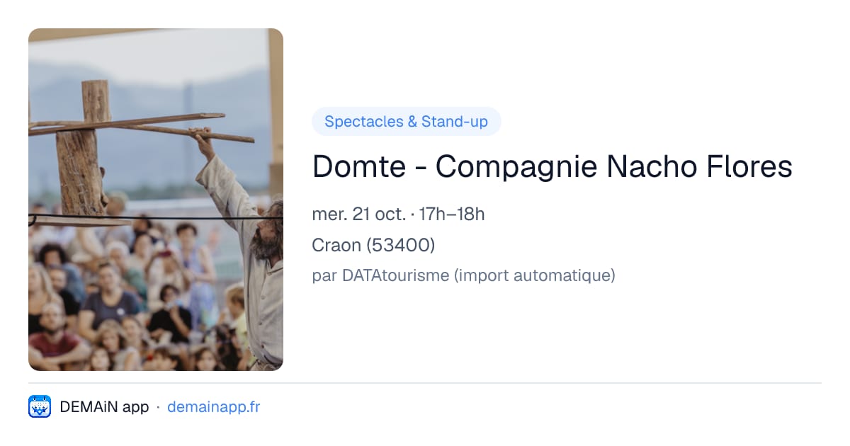 Domte - Compagnie Nacho Flores — Craon