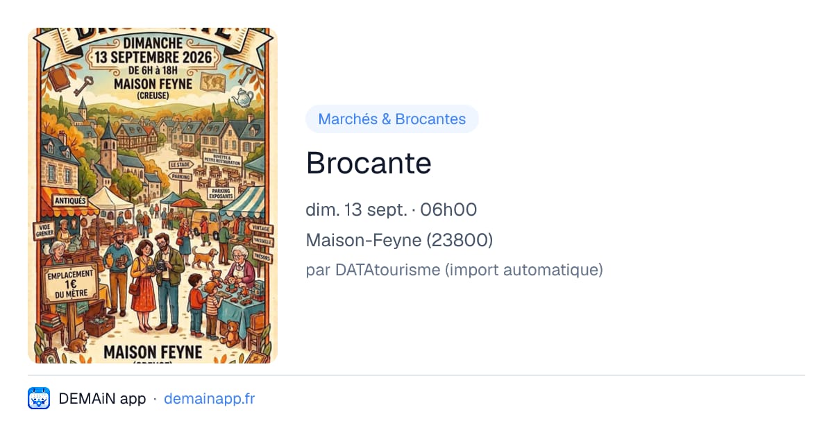 Brocante — Maison-Feyne