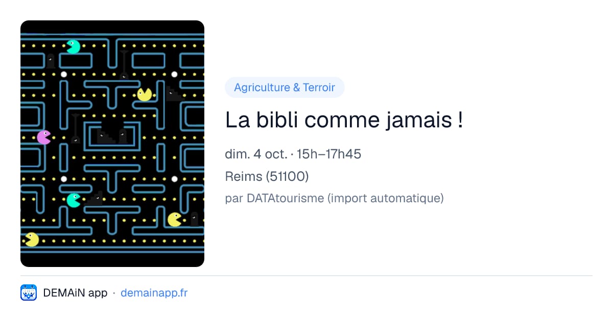La bibli comme jamais ! — Reims