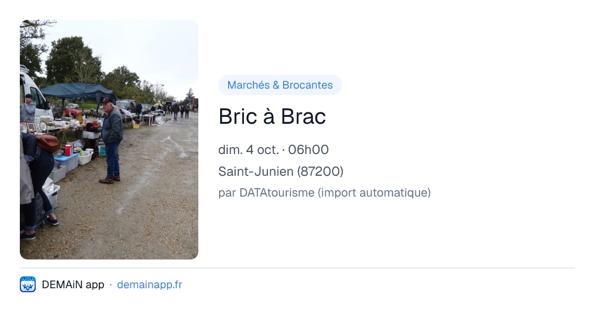 Bric à Brac — Saint-Junien